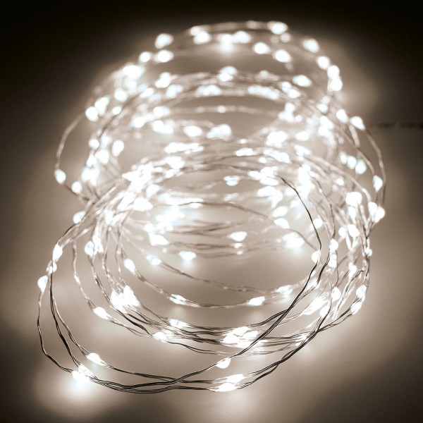 Guirnalda micro led 180 led, multifunción, luz cálida, exterior, 9 m