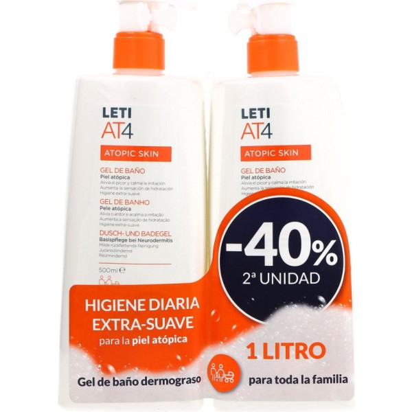 Leti At4 Gel de Baño 500ml + 500ml Promo